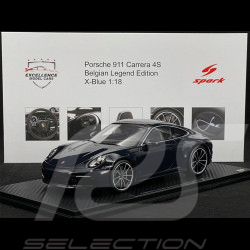 Porsche 911 Carrera 4 Type 992 Belgian Legend Edition 2020 Ickx RS Selection x Spark X Blue 1/18 Spark 18RSF001