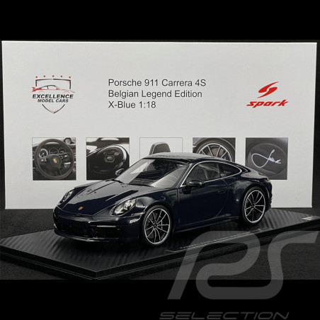 Porsche 911 Carrera 4 Type 992 Belgian Legend Edition 2020 Ickx RS Selection x Spark X Blue 1/18 Spark 18RSF001