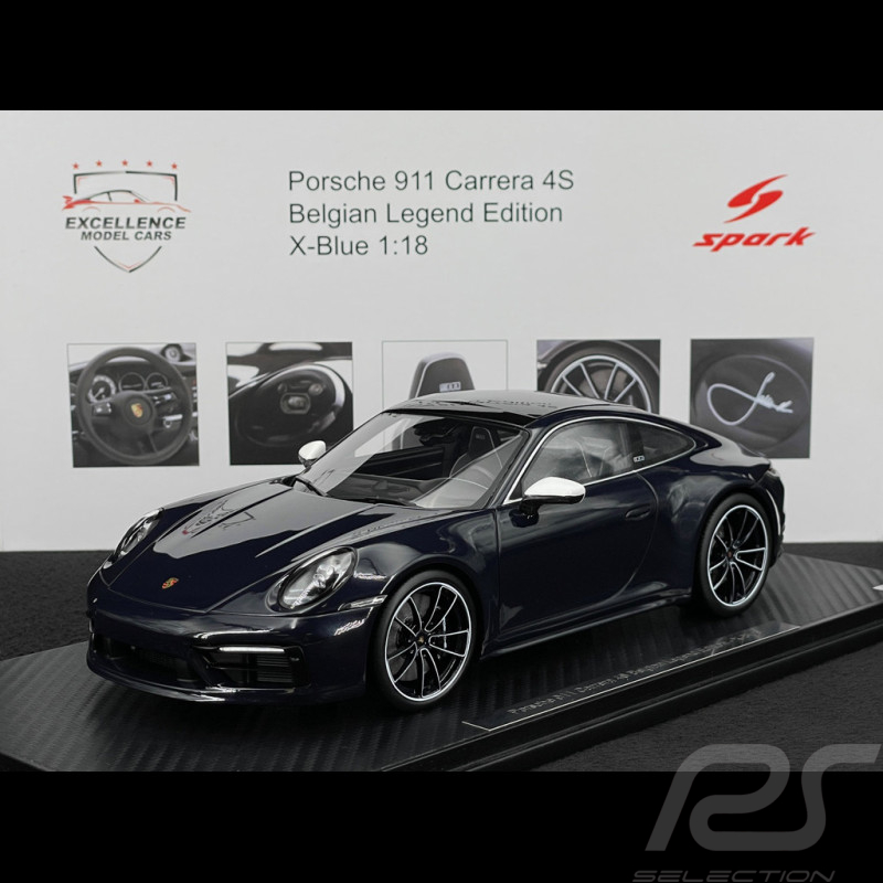 SELTEN Porsche 911 Belgian Edition 2020 Weiße Spiegel RS Selection x Spark X Blue Familie Ickx 1/18 Spark 18RSF001-
