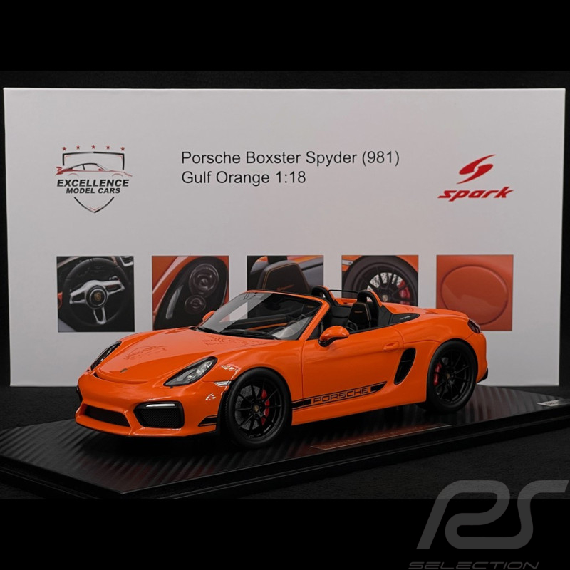 Porsche Boxster Spyder Type 981 "Nemo" 2016 RS Selection x Spark Orange Gulf 1/18 Spark 18RSF006