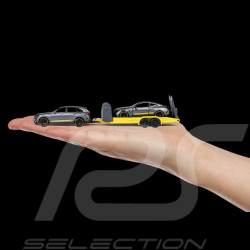 Coffret Mercedes-AMG GLC 63 S + Mercedes-AMG CLE 53 Sur Remorque Gris / Jaune 1/64 Majorette 8502103000