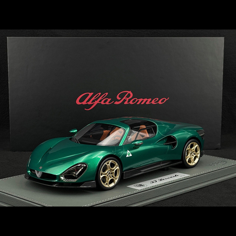 Alfa Romeo 33 Stradale 2023 Green Montreal 1/18 BBR Models P18264D