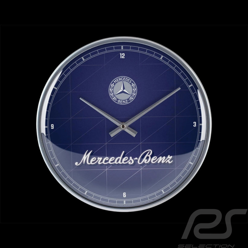 Mercedes-Benz Clock Blue / Silver Grey B66058377