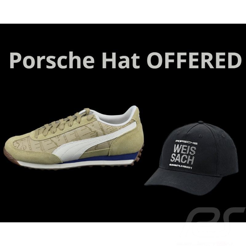Set of 2 Porsche Shoes Easy Rider Puma Light Olive + Porsche Hat