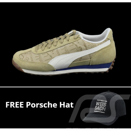 Duo Chaussure Porsche Easy Rider Puma Olive Clair + Casquette Porsche
