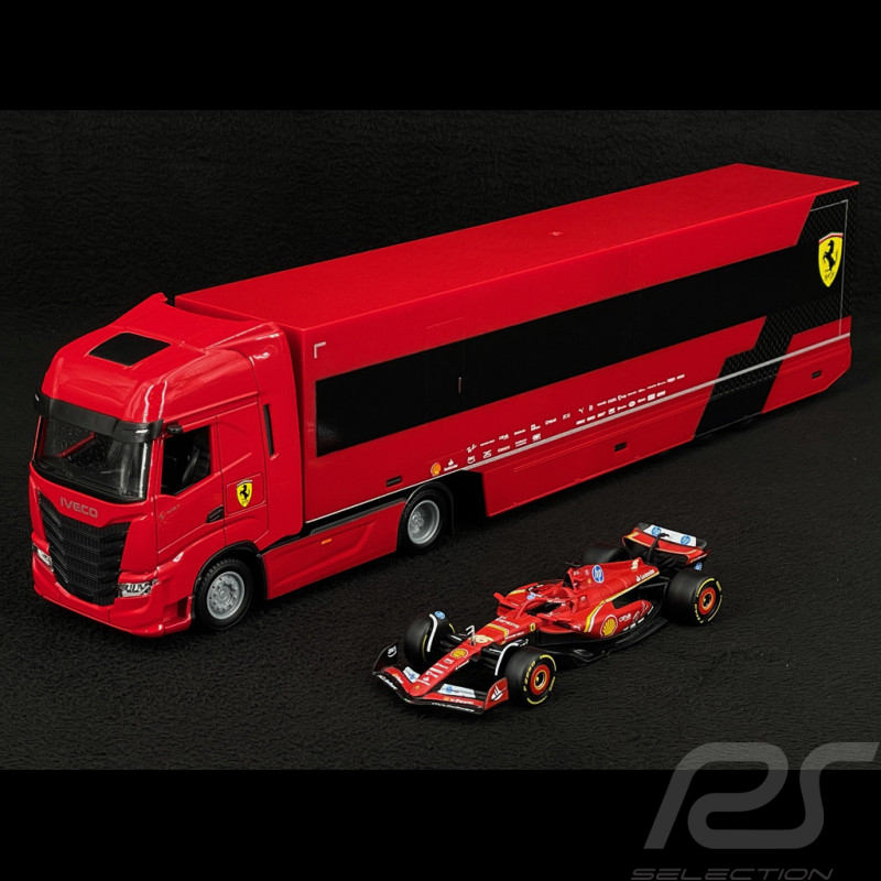 Charles Leclerc Ferrari SF24 n° 16 Mit LKW Iveco S-Way 570 F1 2024 1/43 Bburago 36867