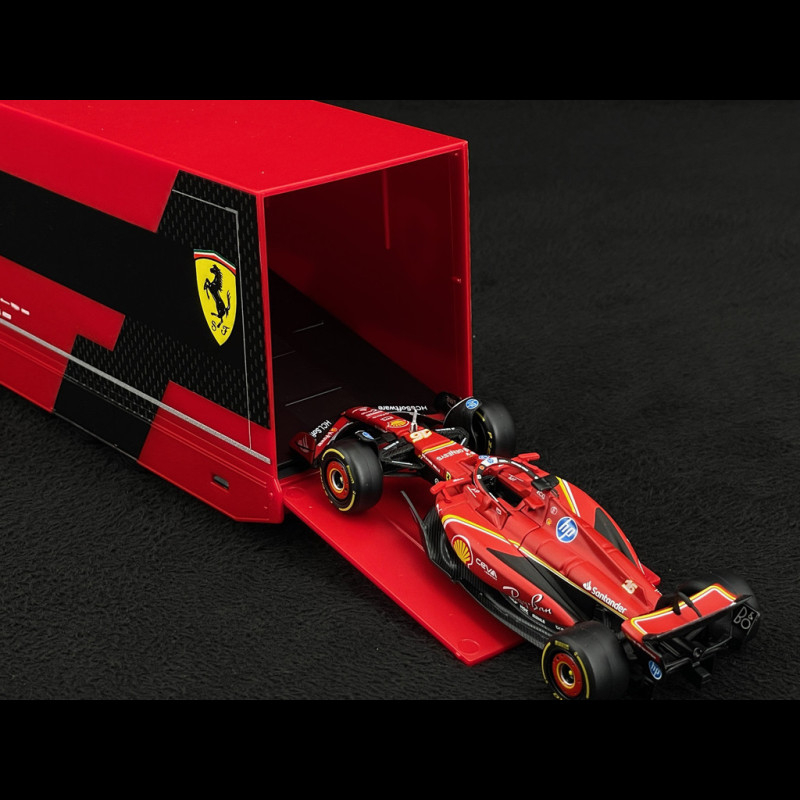 Charles Leclerc Ferrari SF24 n° 16 With Truck Iveco S-Way 570 F1