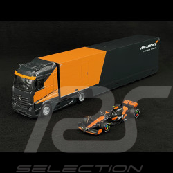 Lando Norris McLaren MCL38 n° 4 Avec Camion Mercedes-Benz Actros 2 F1 2024 1/43 Bburago 38401