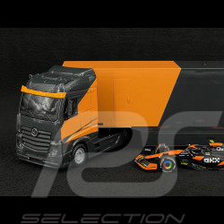 Lando Norris McLaren MCL38 n° 4 With Truck Mercedes-Benz Actros 2 F1 2024 1/43 Bburago 38401