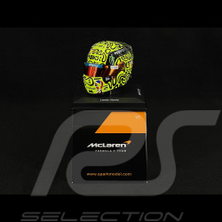 Casque McLaren Lando Norris n° 14 Vainqueur GP Grande-Bretagne 2025 F1 1/5 Spark 5HF217