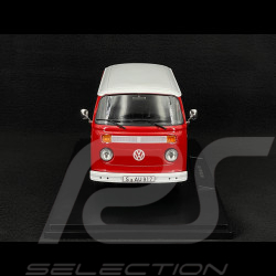 Volkswagen Combi T2 Bus Porsche Renndienst Stuttgart Zuffenhausen 1972 Rouge / Blanc 1/18 KK Scale KKDC181364
