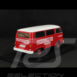 Volkswagen Combi T2 Bus Porsche Renndienst Stuttgart Zuffenhausen 1972 Rouge / Blanc 1/18 KK Scale KKDC181364