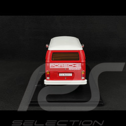 Volkswagen Combi T2 Bus Porsche Renndienst Stuttgart Zuffenhausen 1972 Red / White 1/18 KK Scale KKDC181364