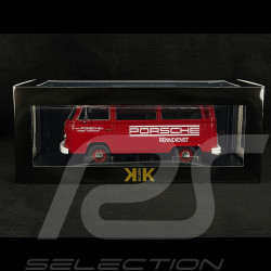 Volkswagen Combi T2 Bus Porsche Renndienst Stuttgart Zuffenhausen 1972 Red / White 1/18 KK Scale KKDC181364