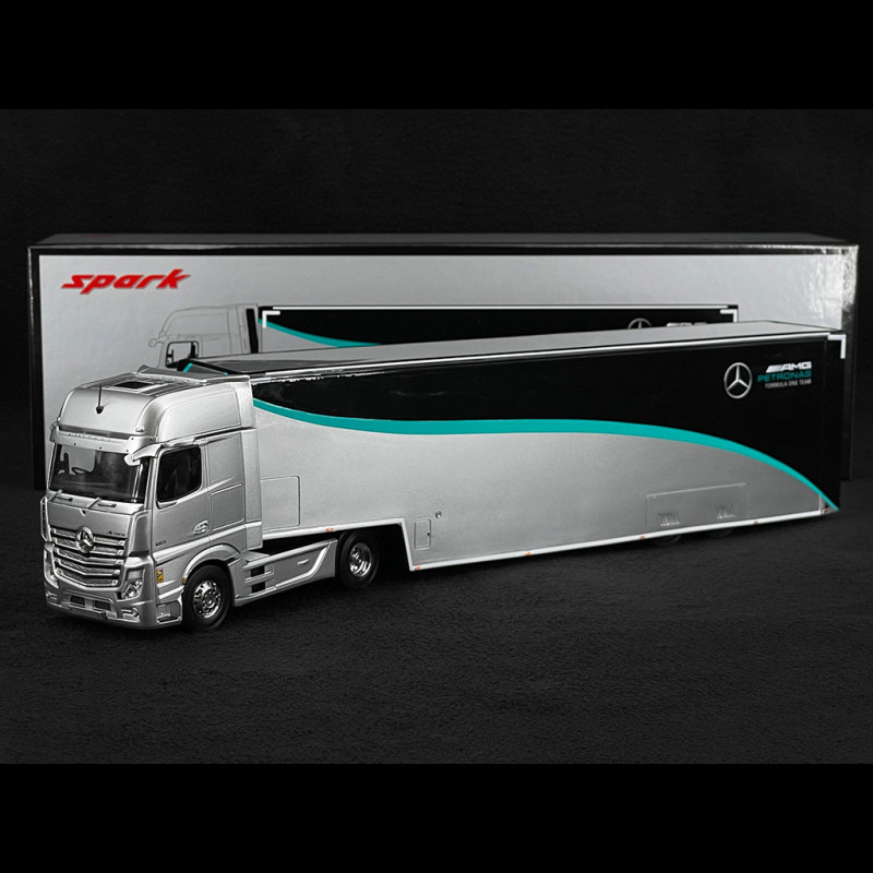Mercedes Actros Burago 1/43 – Gris Et Vert – Camion Miniature Neuf – Collection