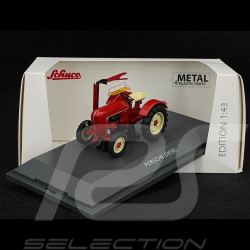 Porsche Junior Tractor With Lawnmower Red 1/43 Schuco 450731800