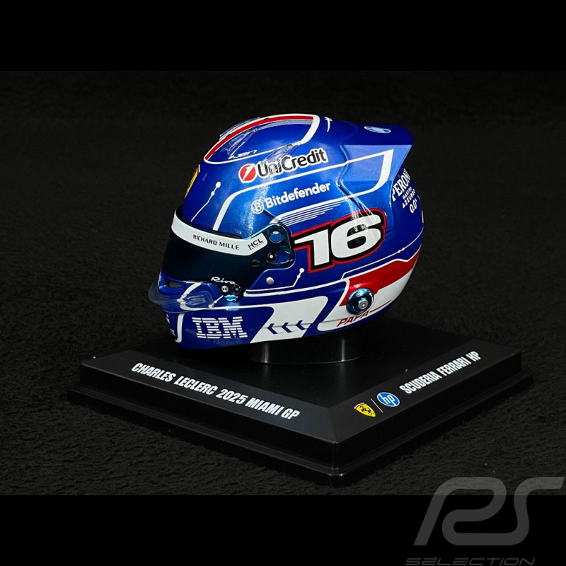 Charles Leclerc Helmet n° 16 Miami GP 2025 1/5 Looksmart LSHEL014