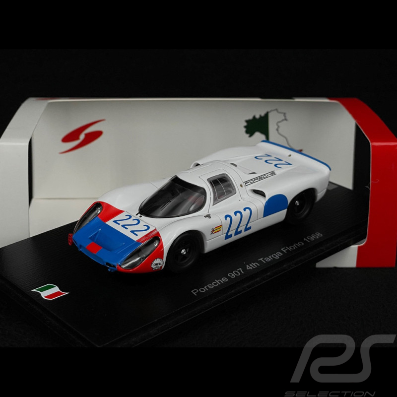 Porsche 907 n° 222 4th Targa Florio 1968 1/43 Spark SI038