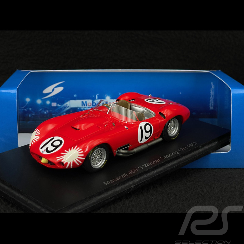 Maserati 450S n° 19 Vainqueur 12h Sebring 1957 1/43 Spark 43SE57