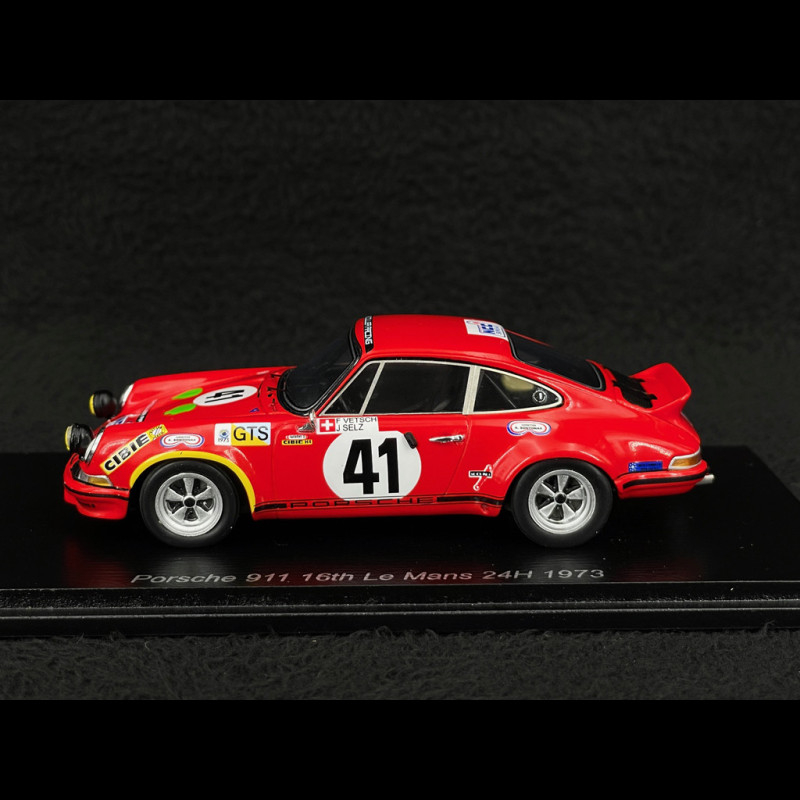 Porsche 911 Carrera RSR 2.8 n° 41 16th 24h Le Mans 1973 1/43 Spark