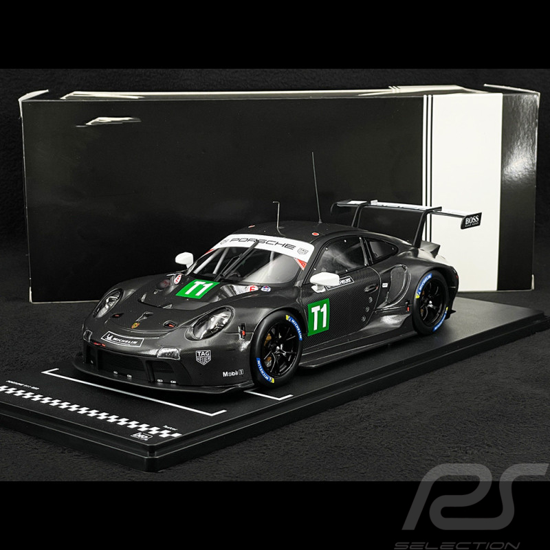 Porsche 911 RSR Typ 991 n° T1 Testwagen 24h Le Mans 2023 Schwarz 1/18 Ixo LEGT18-23010
