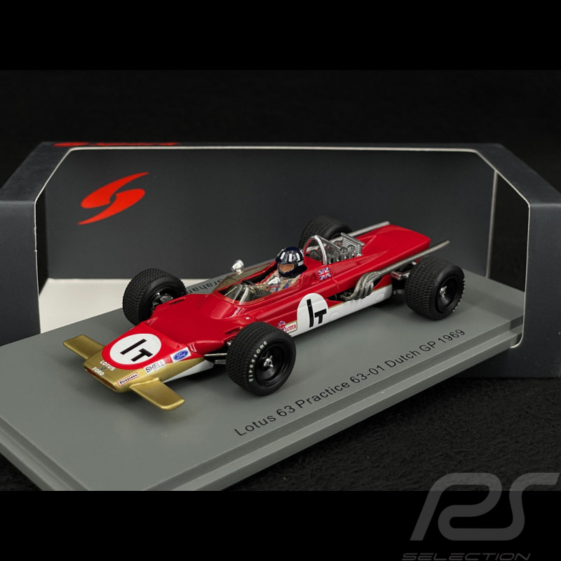 Graham Hill Lotus 63 Practice 63-01 n° 1T GP Pays-Bas 1969 1/43 Spark S6350