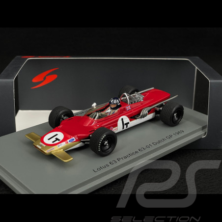 Graham Hill Lotus 63 Practice 63-01 n° 1T GP Pays-Bas 1969 1/43 Spark S6350