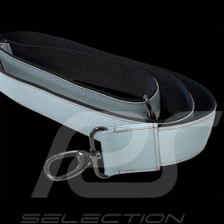 Sac À Main n° 20 en Cuir Made In Italy Bleu Clair / Orange