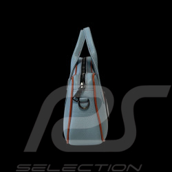 Handtasche n° 20 aus Leder Hergestellt in Italien Hellblau / Orange