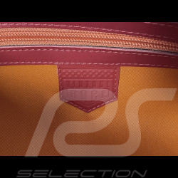 Sac À Main n° 20 en Cuir Made In Italy Bleu Clair / Orange