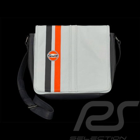 Sac Gulf Racing à Bandoulière en Cuir Silvertsone Bleu Clair GU252ACM02-125