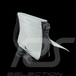 Gulf Shoulder Bag Racing in Leather Silvertsone Light Blue GU252ACM02-125