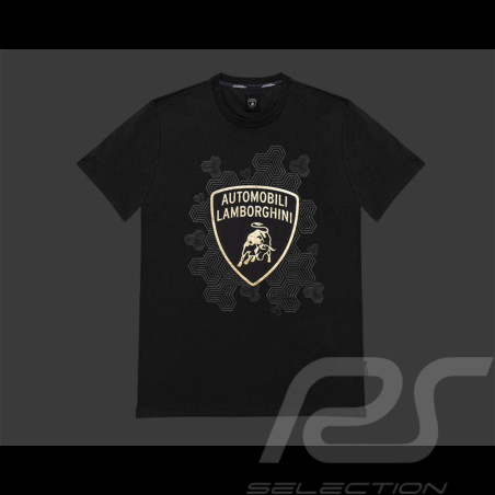 Lamborghini T-Shirt Dreizack Schwarz - Herren LCSWZB7TC-100