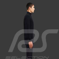 Eden Park Pullover mit Reißverschlusskragen Baumwolle Schwarz PPKNIPUE0022-NO - herren