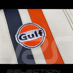 Gulf Shoulder Bag Racing in Leather Silvertsone Light Beige GU252ACM02-001