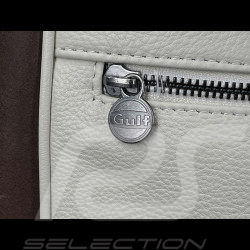Gulf Umhängetasche Racing aus Leder Silvertsone Hellbeige GU252ACM02-001