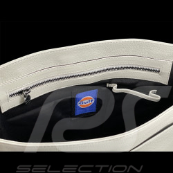 Gulf Umhängetasche Racing aus Leder Silvertsone Hellbeige GU252ACM02-001