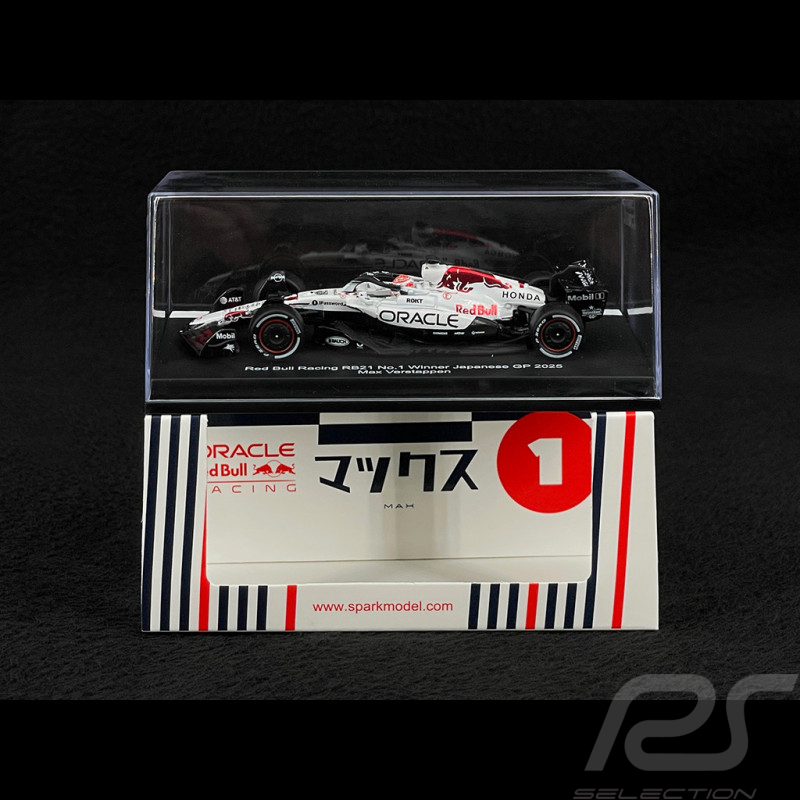 Max Verstappen Red Bull RB21 n° 1 Winner Japanese GP 2025 F1 1/64 Spark Y441