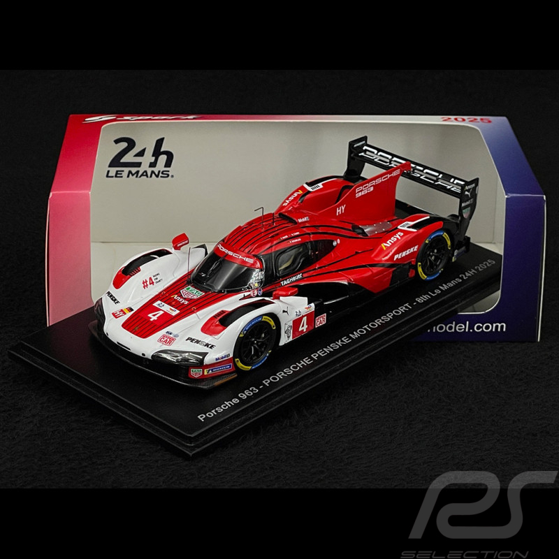 Porsche 963 n° 4 8th 24h Le Mans 2025 1/43 Spark S9256