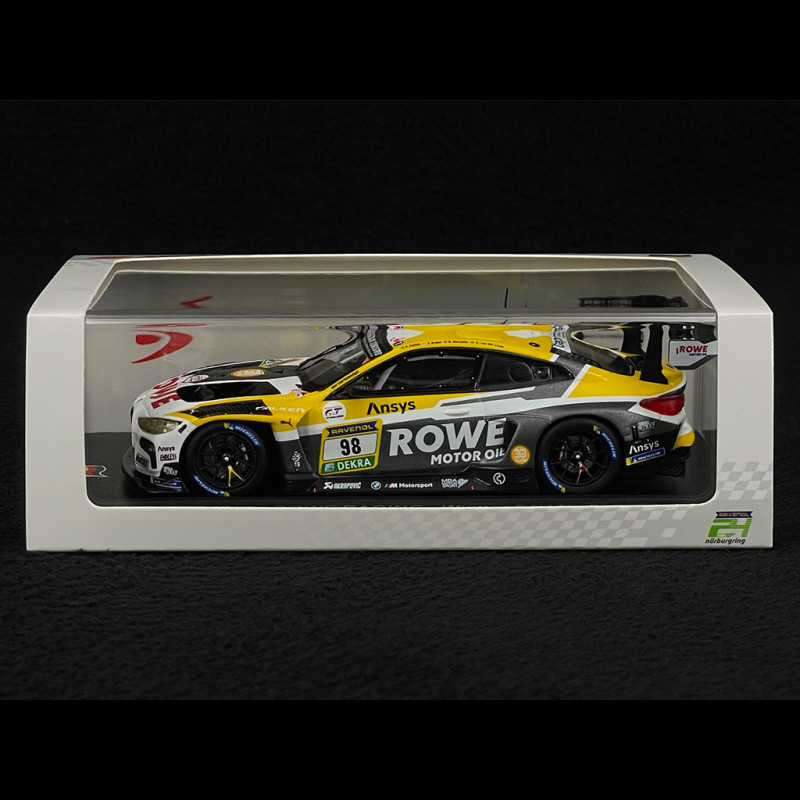 BMW M4 GT3 98 7th 24 Heures du Nurburgring 2024 Spark SG953 - Miniatures Autos Motos
