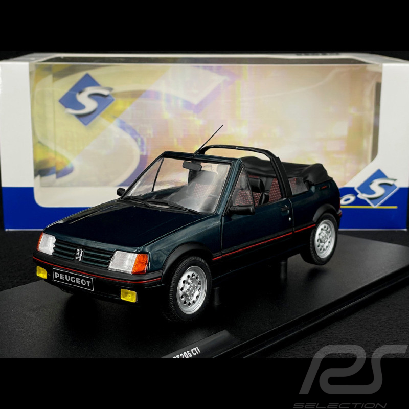 Peugeot 205 1.6 CTI Cabriolet 1986 Metallic Green 1/18 Solido S1806204