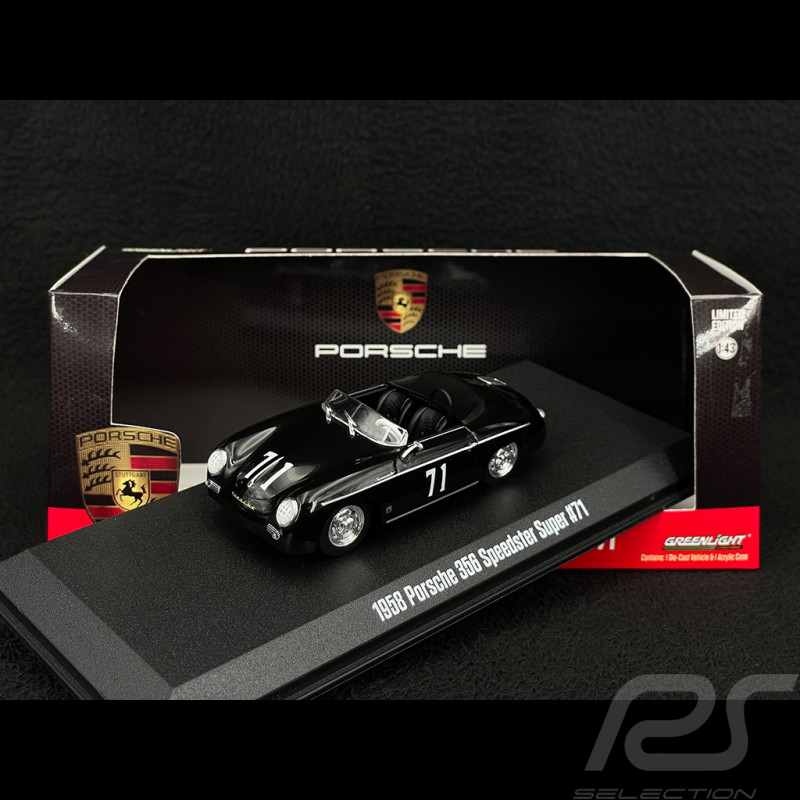 Porsche 356 Speedster Super 1958 n° 71 noire 1/43 Greenlight 86538