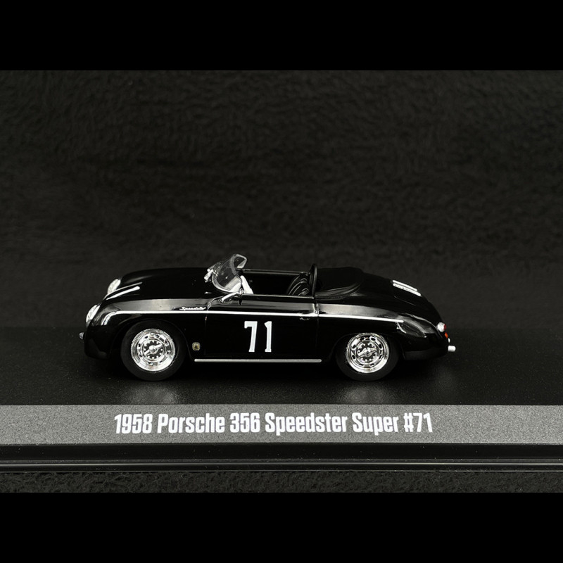 Porsche 356 Speedster 1958 Nº71 Steve McQueen Noir - Échelle 1:43 Greenlight - Modèle De Collection Limité Avec Vitrine