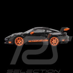 Porsche 911 Type 992 GT3 RS Weissach Package Essen Motorshow Exklusivität 2025 Schwarz / Orange 1/64 Mini GT MGT01127-BL