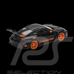 Porsche 911 Type 992 GT3 RS Weissach Package Essen Motorshow Exklusivität 2025 Schwarz / Orange 1/64 Mini GT MGT01127-BL