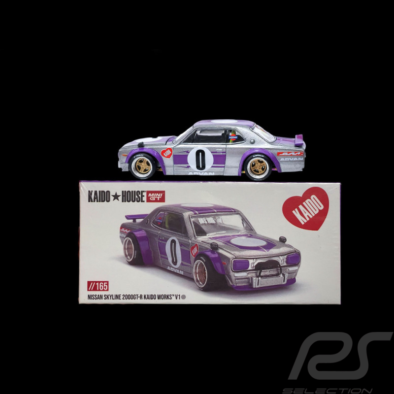 Nissan Skyline 2000 GT-R Kaido Works V1 1969 Purple 1/64 Kaidohouse X Mini GT KHMG165