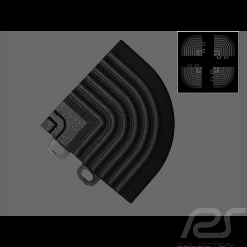 Sloped corner pieces for garage floor tiles - Colour Black RAL9004 - set of 4