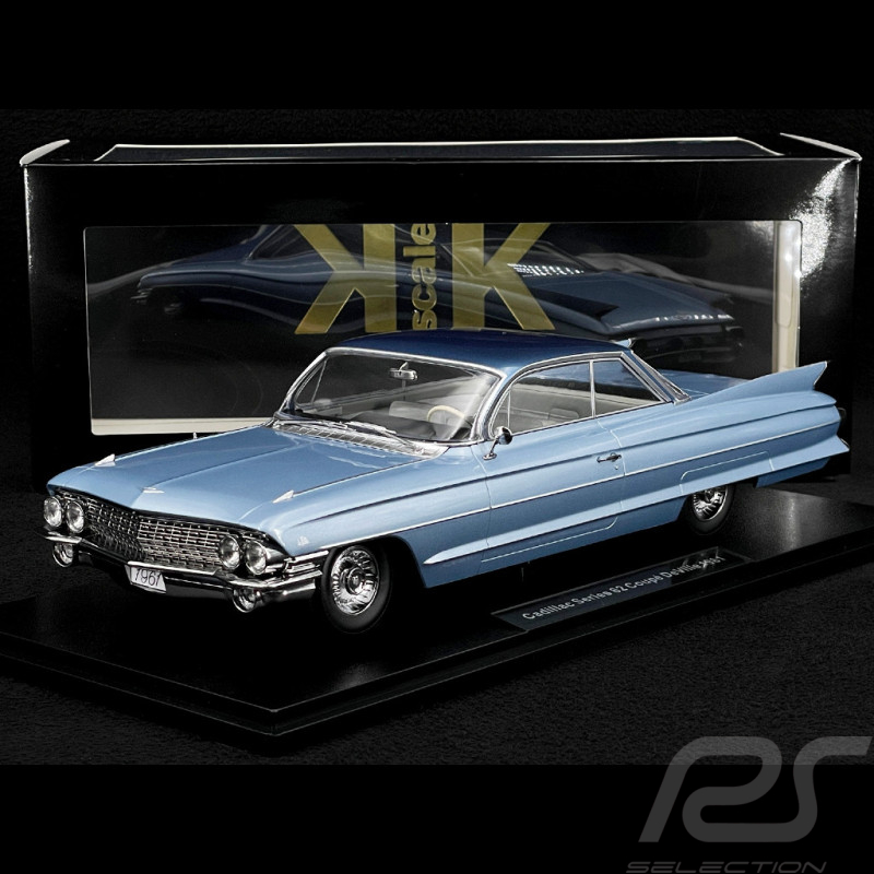 Cadillac DeVille Series 62 Coupe 1961 Bleu Clair Métallisé 1/18 KK Scale KKDC181251