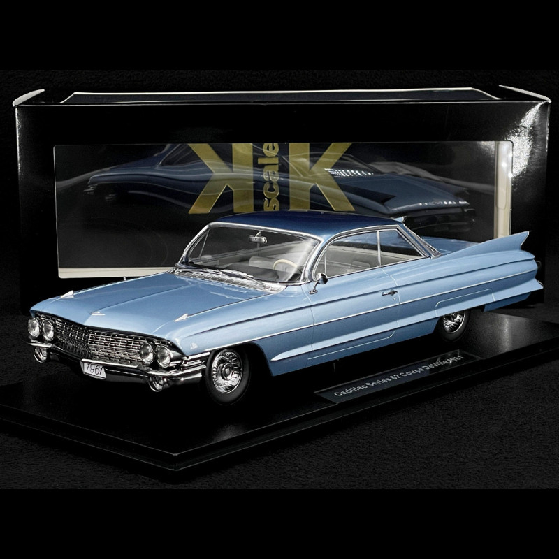 Cadillac DeVille Series 62 Coupe 1961 Light Metallic Blue 1/18 KK