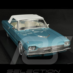 Duo Ford Thunderbird Convertible 1966 Light Metallic Blue + Thelma and Louise Figures 1/18 KK Scale